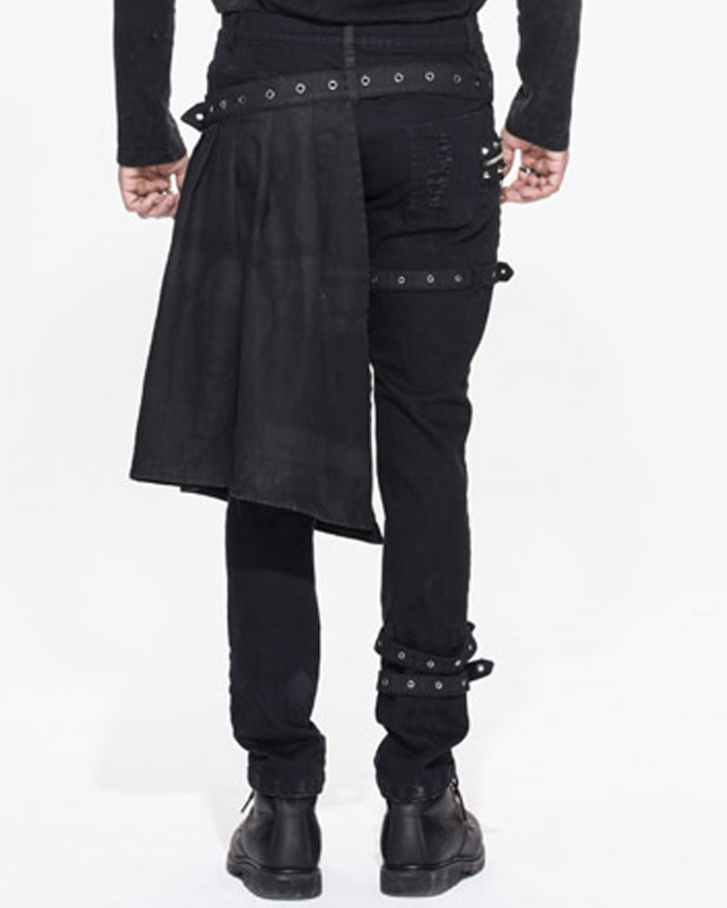 Techwear Detachable Skirt Panels Punk Pants