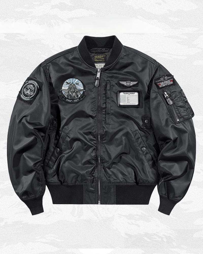 Techwear Embroidered Badge Baseball Jacket