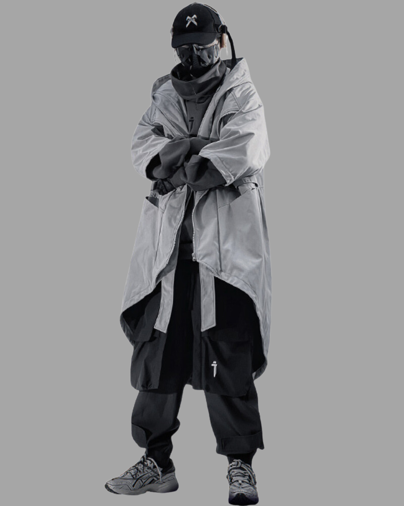 Techwear Fake Two-piece Mid-sleeve Unisex Coat