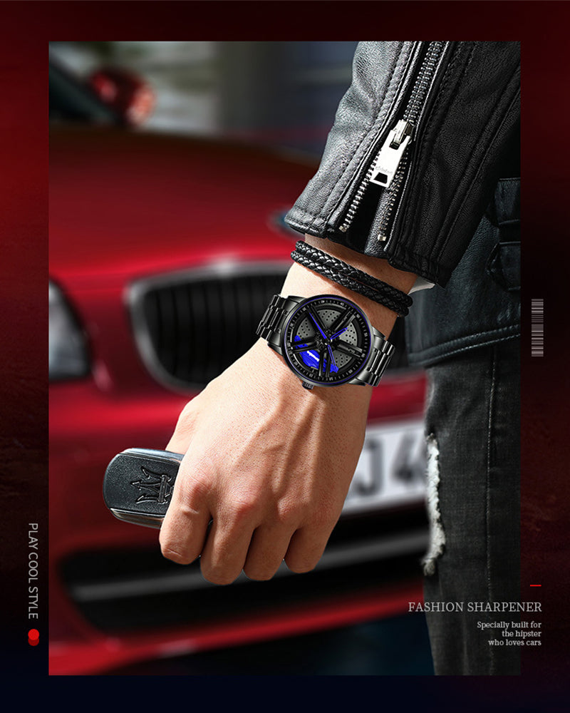 Techwear Fast & Furious Car Wheel Non Spinning Watch