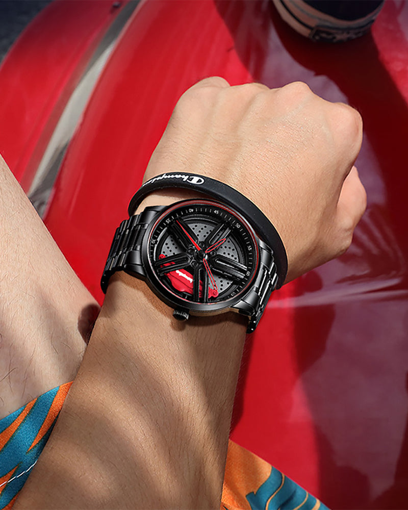 Techwear Fast & Furious Car Wheel Non Spinning Watch