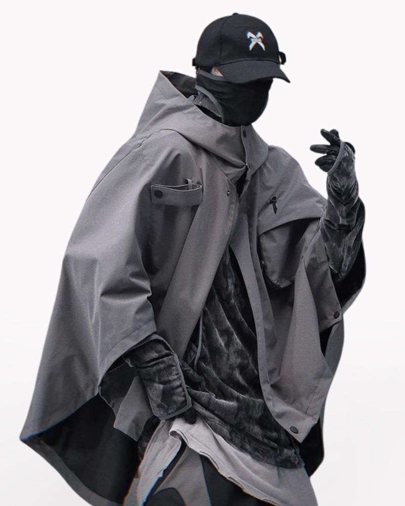 Techwear Functional Cape Jacket – Techwear Official Techwear Functional Cape Jacket – Techwear Official