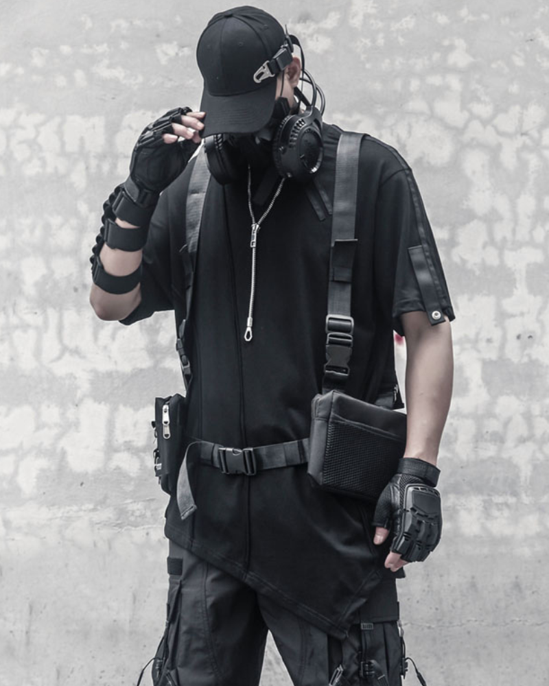 Techwear Functional Geometric Irregular T-Shirt