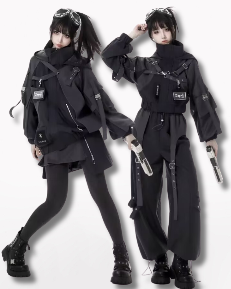 Techwear Girl Jacket And Skirt Cargo Pants Set(Sold Separately)