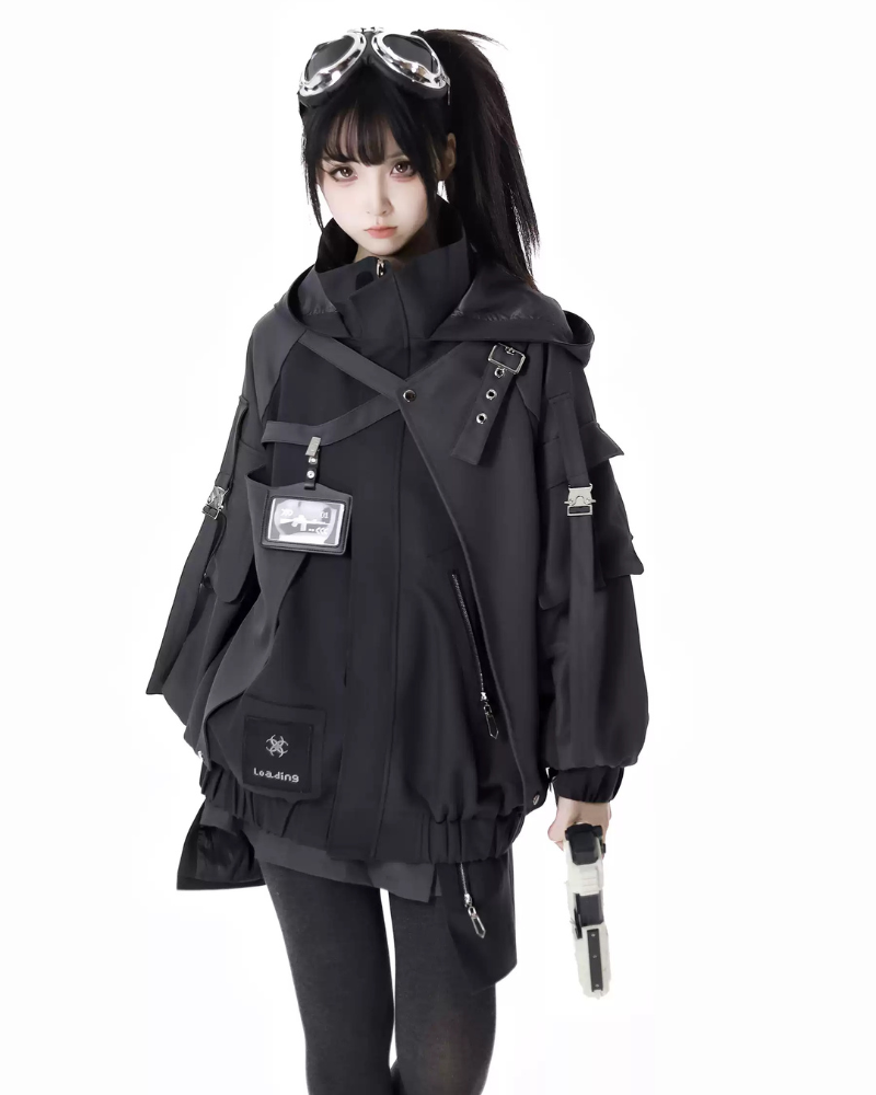 Techwear Girl Jacket And Skirt Cargo Pants Set(Sold Separately)