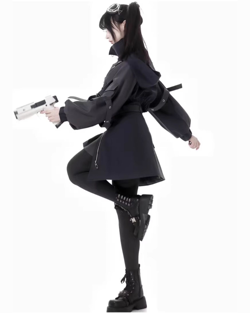 Techwear Girl Jacket And Skirt Cargo Pants Set(Sold Separately)