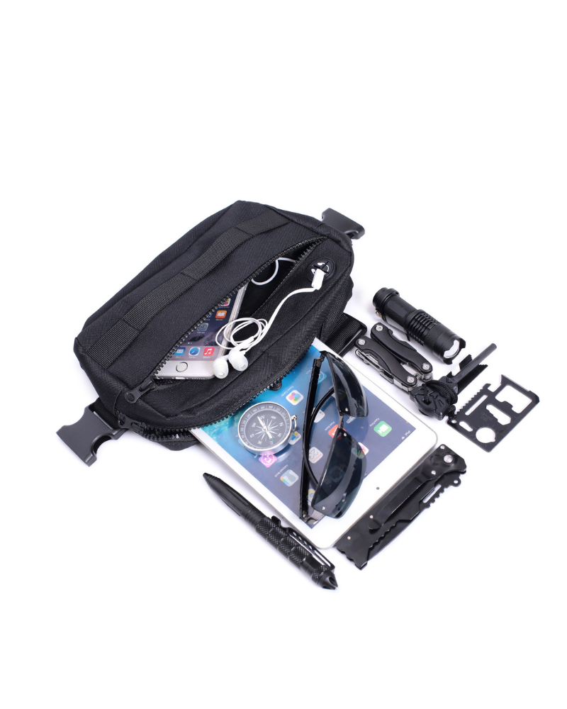 Techwear Mesh Zipper Sports Chest Bag