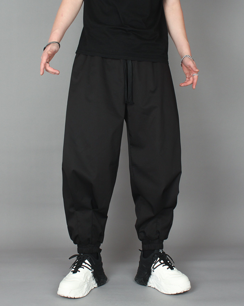 Techwear Plaid Harem Hakama Pants