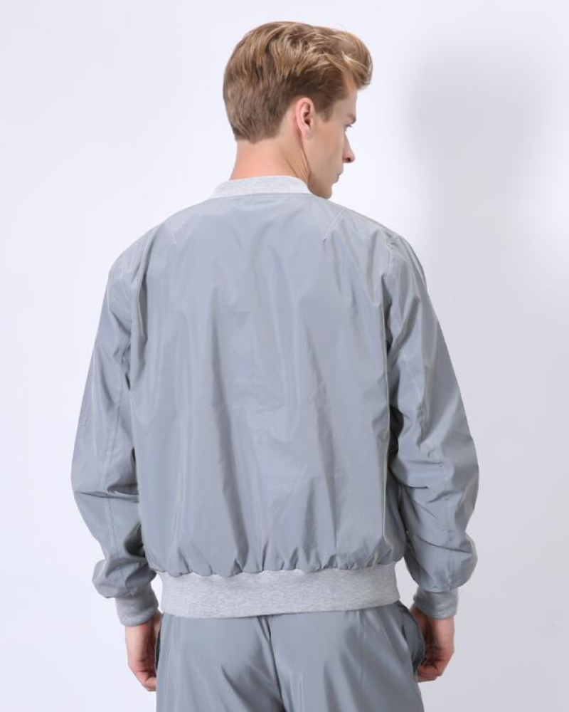 Techwear Silver Reflective Flight Jacket
