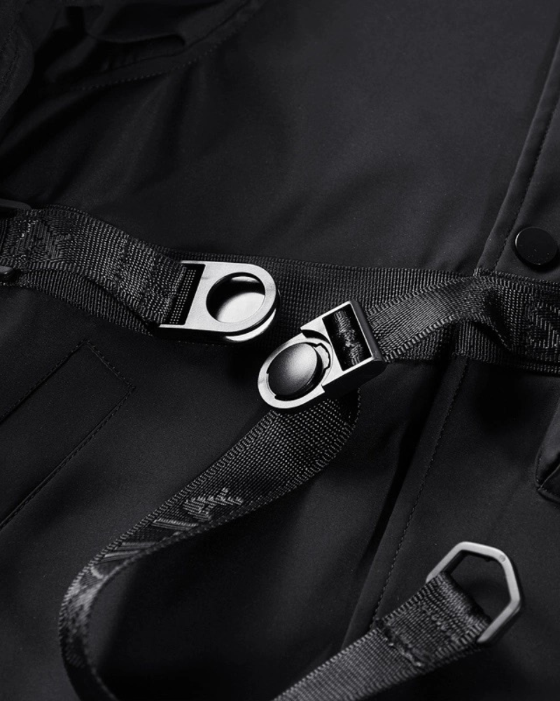 Techwear Skull Black Bomber Cyberpunk Jacket