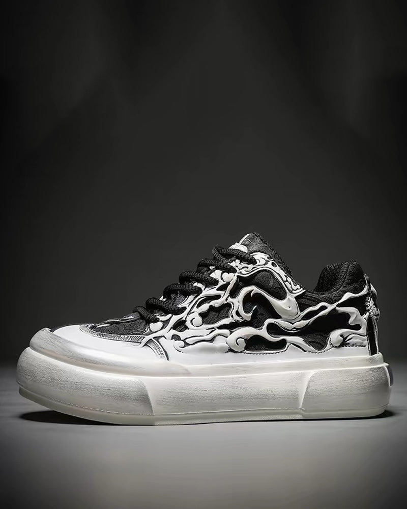 Techwear Chinoiserie Breathable Casual Flat Sneakers