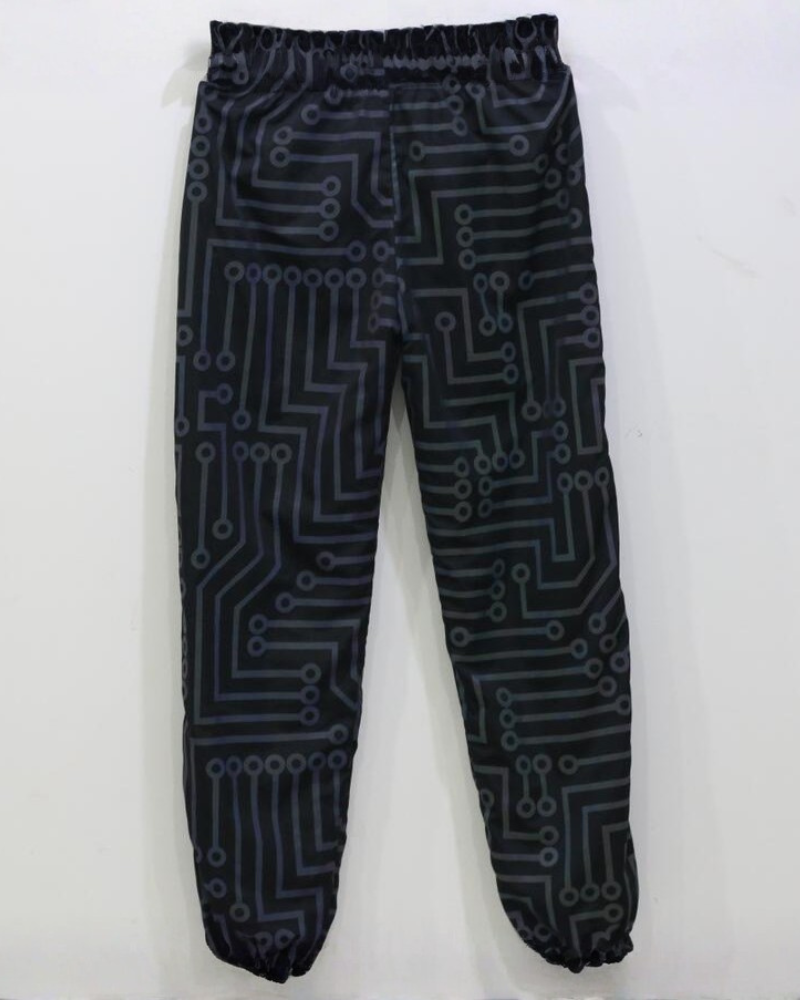 Techwear Circuit Hip-Hop Iridescent Reflective Jacket & Pants (Sold Separately)