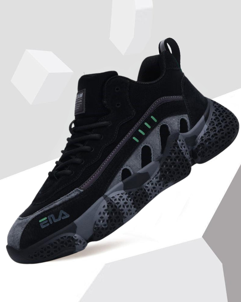 Techwear Nubuck Leather Sneakers