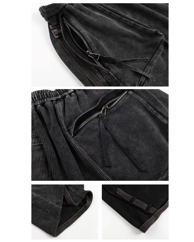 Wasteland Distressed Low-Crotch Cargo Shorts