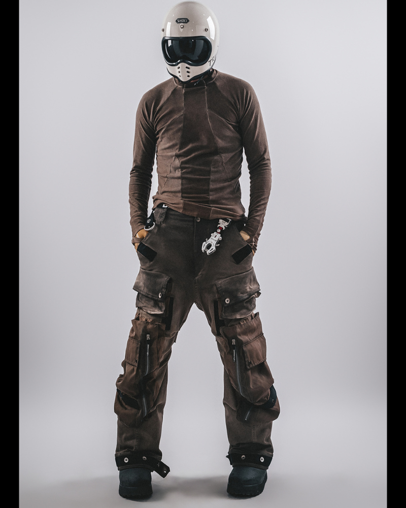 Wasteland Functional 3D Pocket Wide Leg Cargo Pants