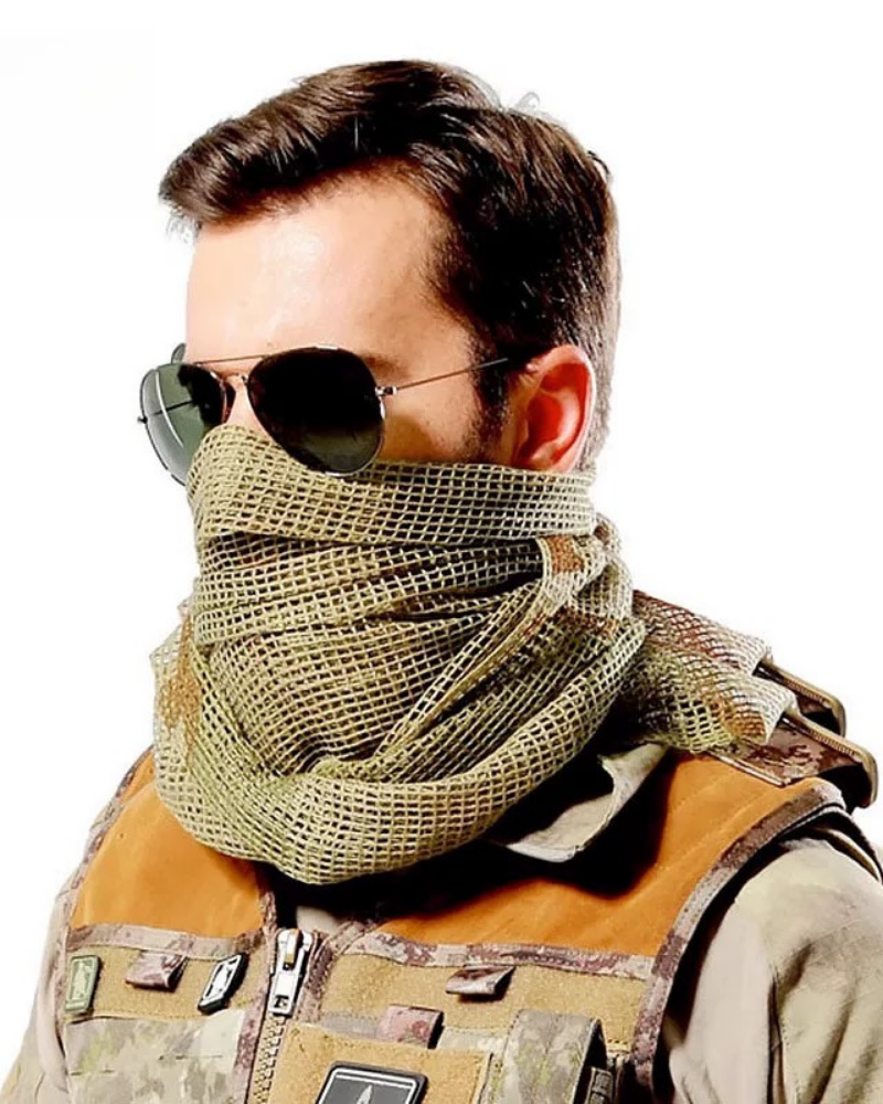 Wasteland Soldier Style Camouflage Long Mesh Scarf