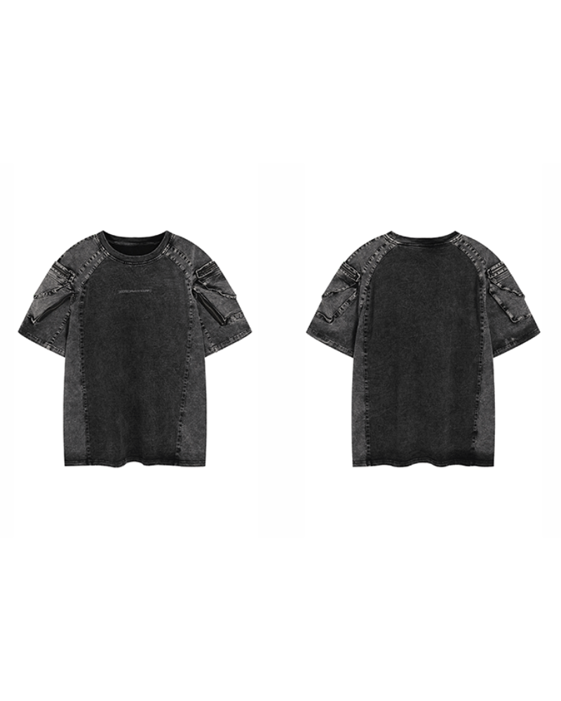 Wasteland Style 3D Cargo Pockets Tech T-Shirt