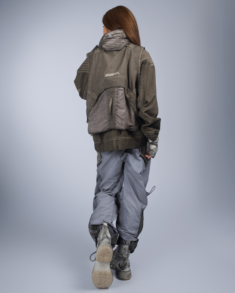 Wasteland Style Asymmetrical 3D Bag Detachable Vest