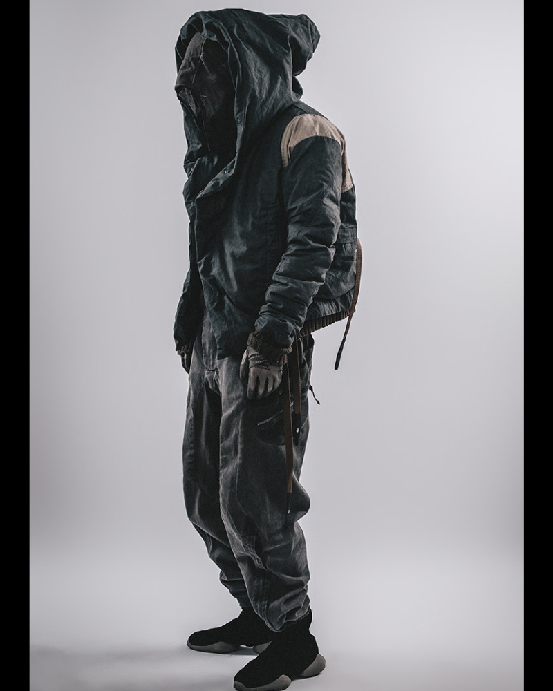 Wasteland-Style Functional Short Wizard Hood Down Jacket