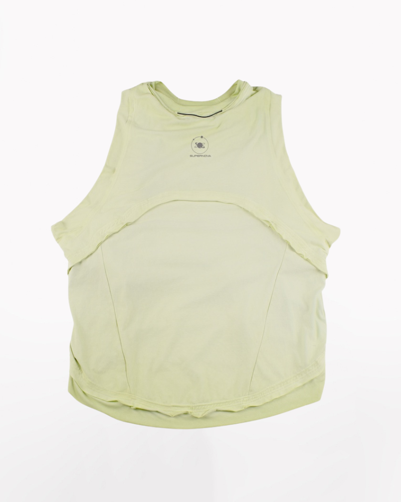 Wasteland Style Patchwork Convertible Concealed Sleeves T-Shirt | Tank Top