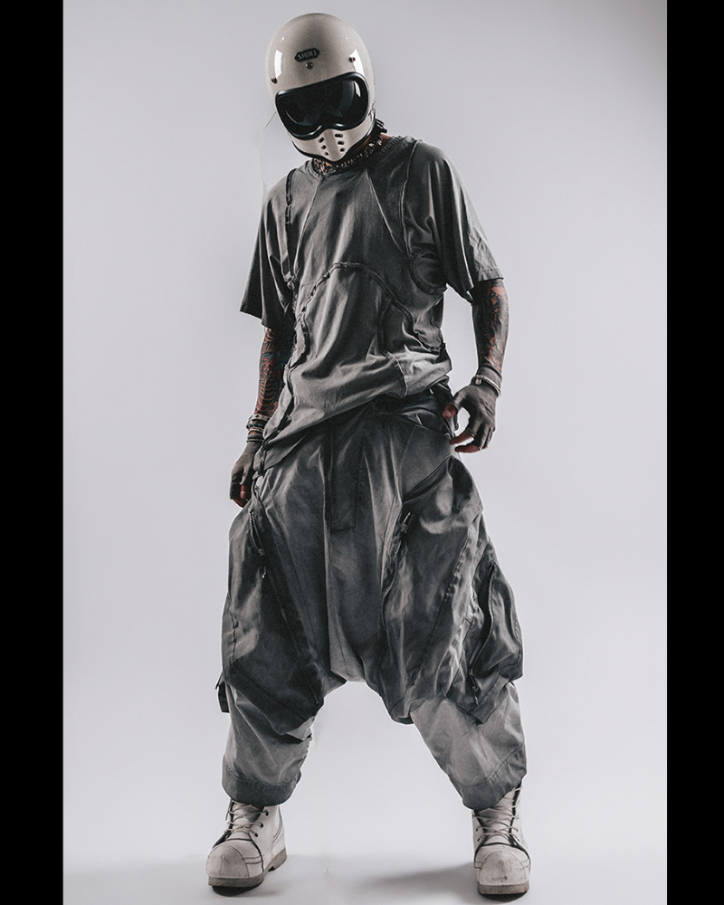 Wasteland Wear 3D Cut Distressed Raw Edge Raglan T-Shirt