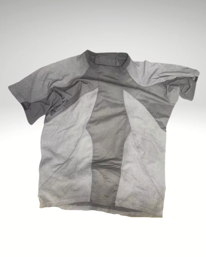 Wasteland Wear 3D Patchwork Distressed Cotton T-Shirt