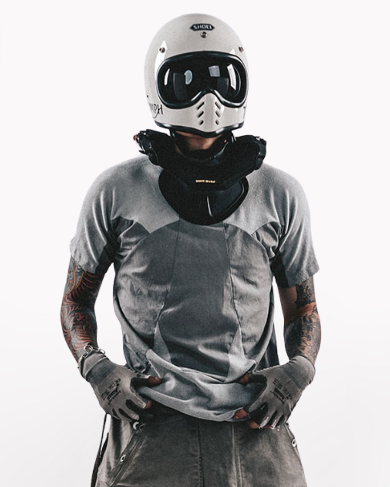 Wasteland Wear 3D Patchwork Distressed Cotton T-Shirt