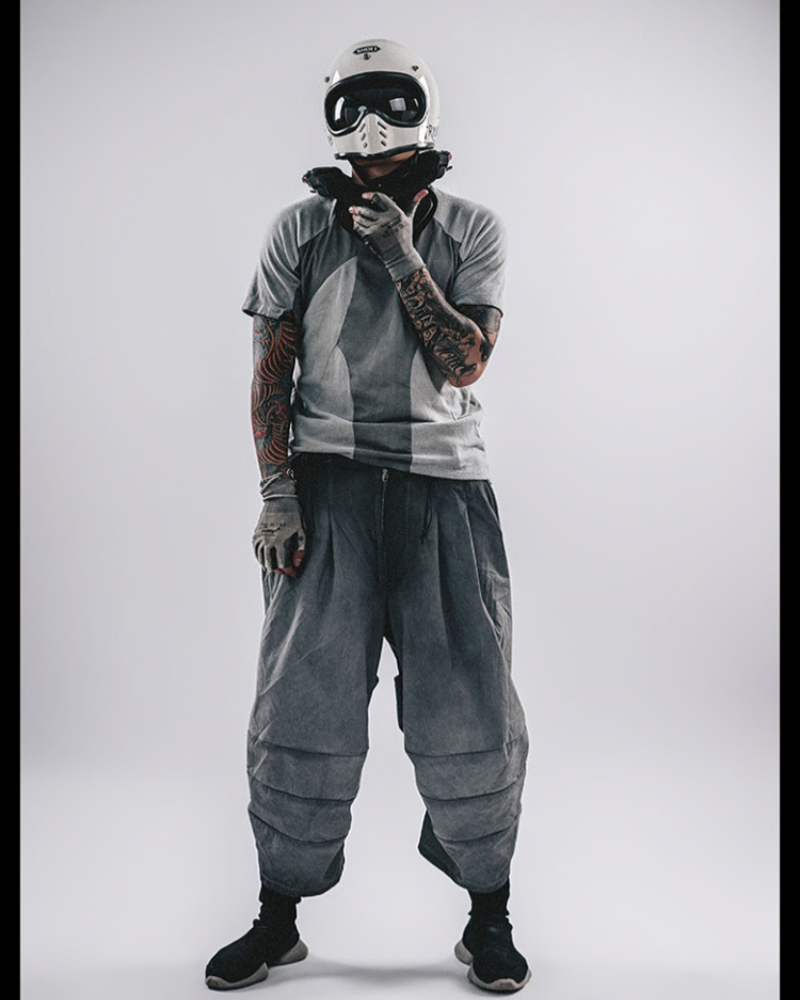 Wasteland Wear 3D Patchwork Distressed Cotton T-Shirt