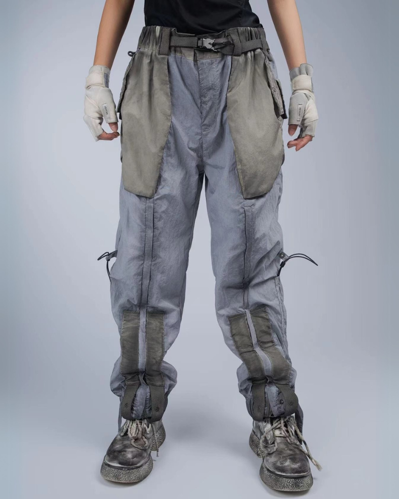 Wasteland Wear Dirty Dyed Cargo Zipper Pants