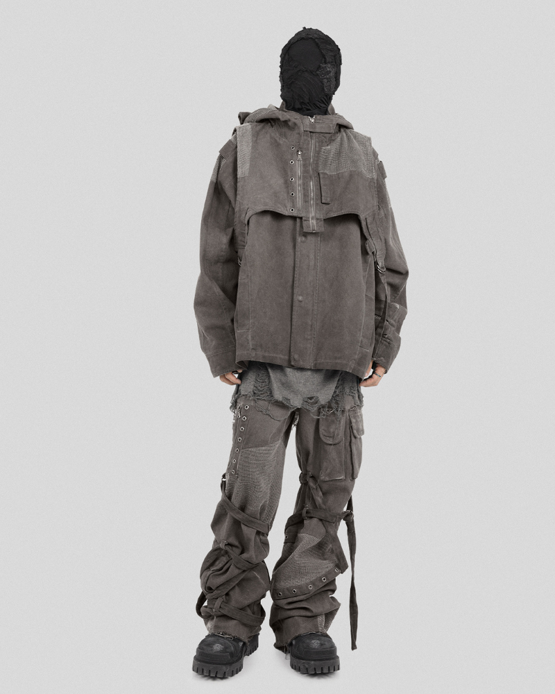 Wasteland Wear Patchwork Hooded Vest