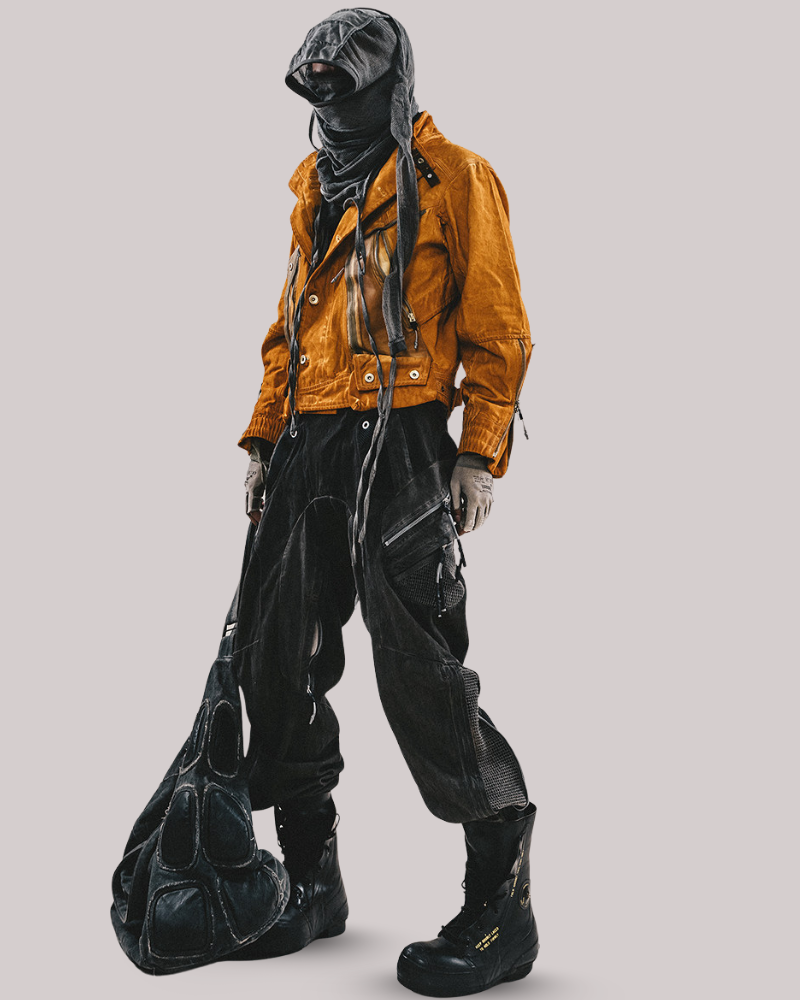 Wasteland Deconstructed Techwear Biker Jacket