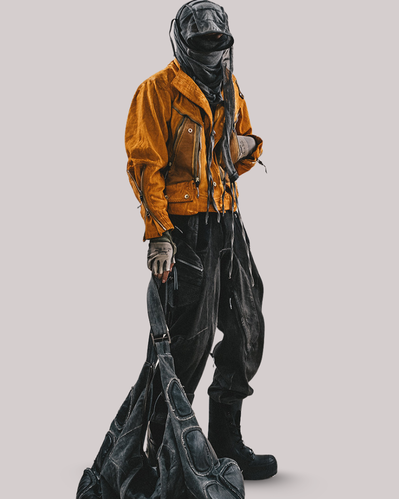 Wasteland Deconstructed Techwear Biker Jacket