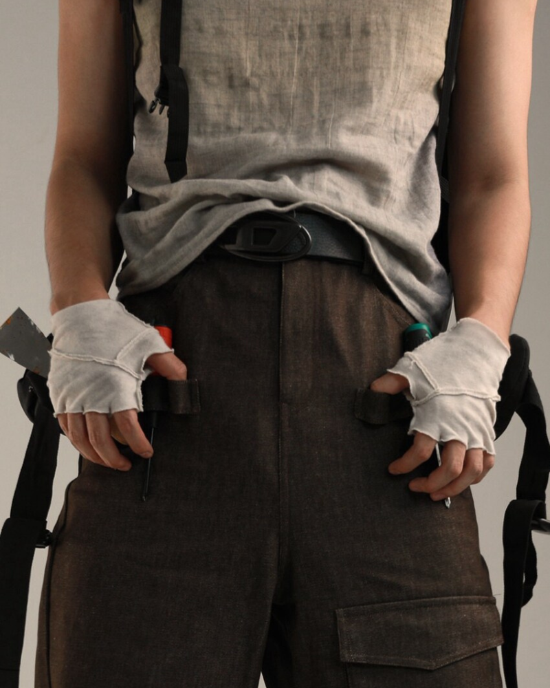 Wasteland Futuristic Fingerless Gloves