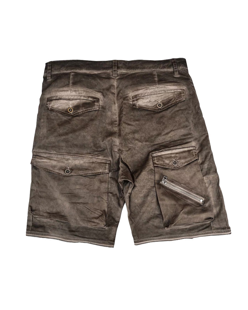 Wasteland Multi-Pocket Washed Detachable Cargo Pants