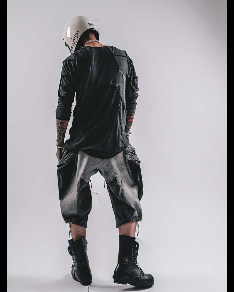 Wasteland Style Distressed Multi-Pocket Cargo Shorts