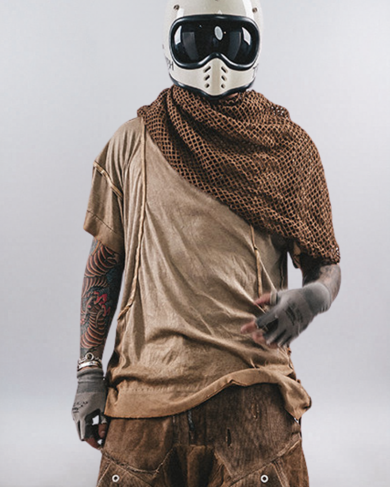 Wasteland Style Reversible Deconstructed Washed T-Shirt