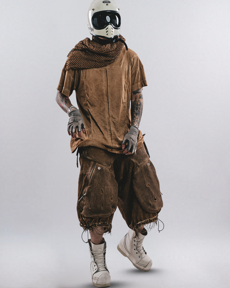 Wasteland Style Reversible Deconstructed Washed T-Shirt