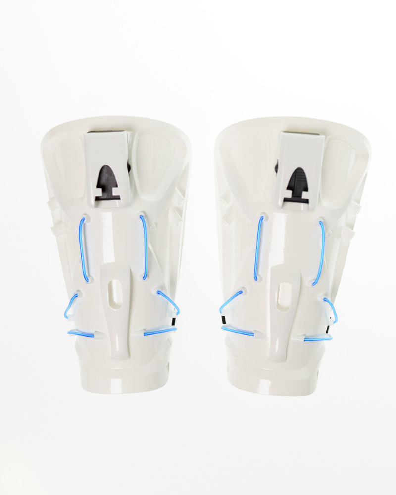 White Knight Cyberpunk Gloves & Wrist Armor & Mask (Sold Separately)