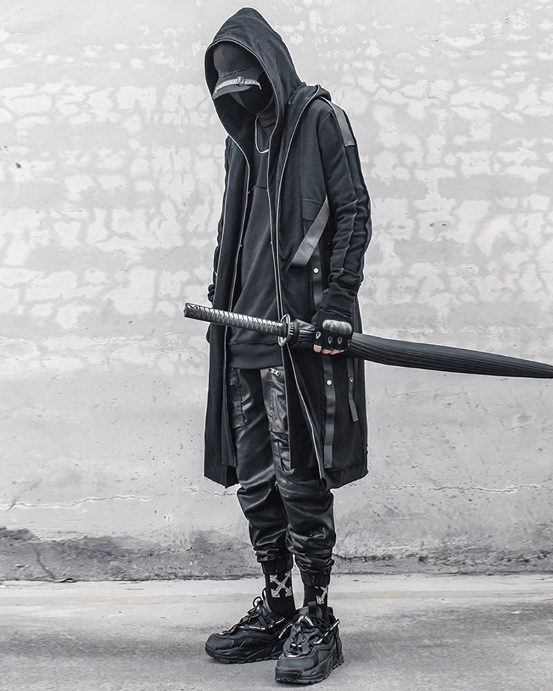 long coat,long black coat,Japanese techwear,techwear outfits,futuristic clothing,cyberpunk clothing,long coat,long black coat,black cloak,black cape,techwear jacket, tech jacket,cyberpunk jacket, cyberpunk techwear jacket, cyberpunk samurai jacket, samurai jacket cyberpunk,ninja costume,ninja halloween costume,samurai jacket,cyberpunk style jacket,techwear,tech wear,affordable techwear,techwear fashion