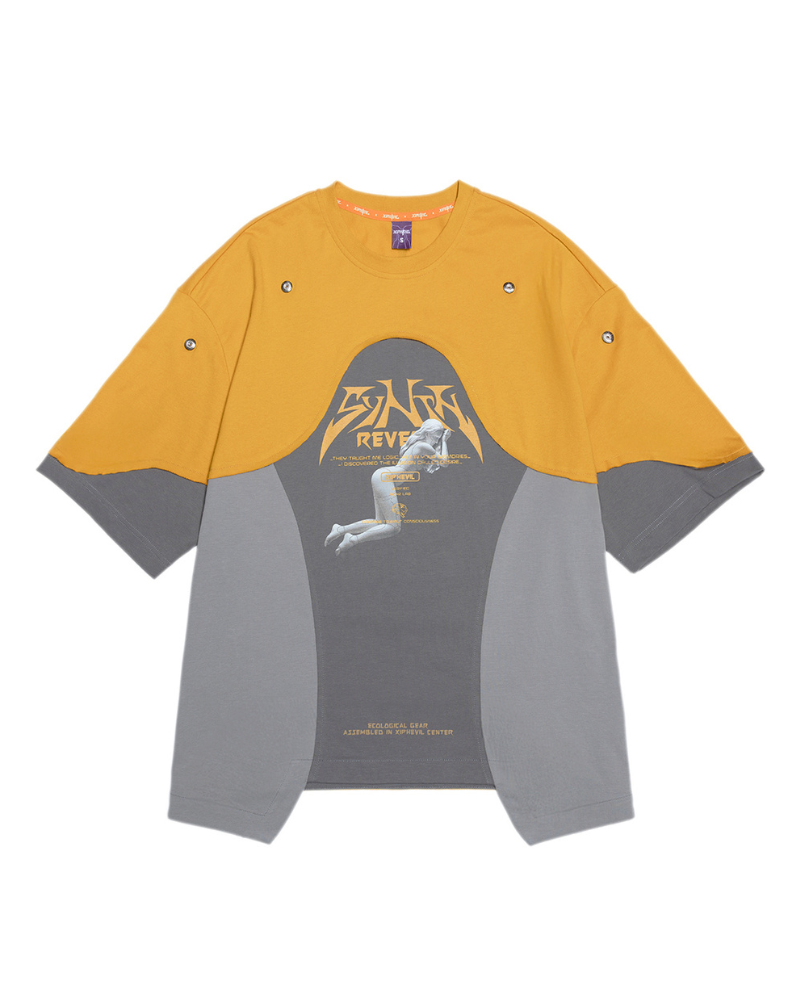 XIPHEVIL Cyberpunk Dream Princess Ice-Cool Mesh Panel T-Shirt