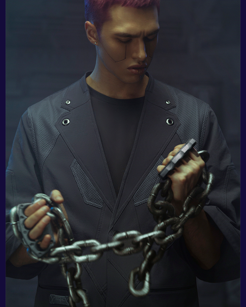 XIPHEVIL Cyberpunk Outfits Bellator IV Short Sleeve Suit