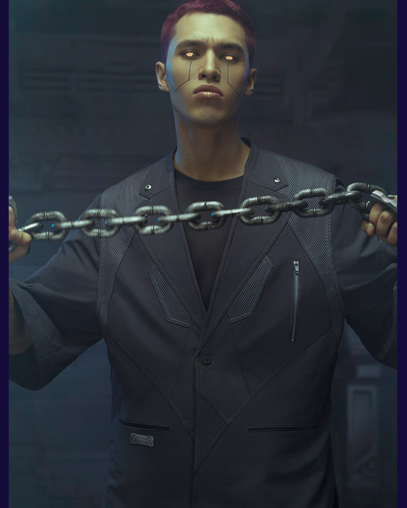 XIPHEVIL Cyberpunk Outfits Bellator IV Short Sleeve Suit