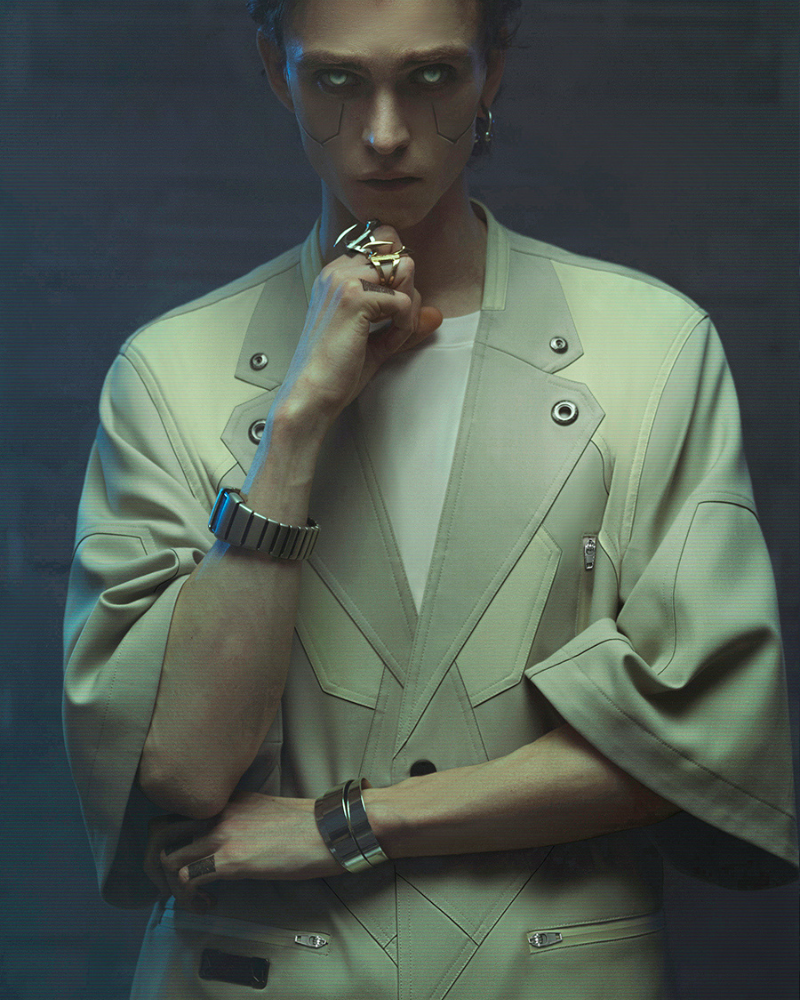 XIPHEVIL Cyberpunk Outfits Demiurge IV Short Sleeve Suit