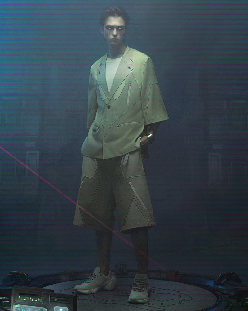 XIPHEVIL Cyberpunk Outfits Demiurge IV Suit Shorts