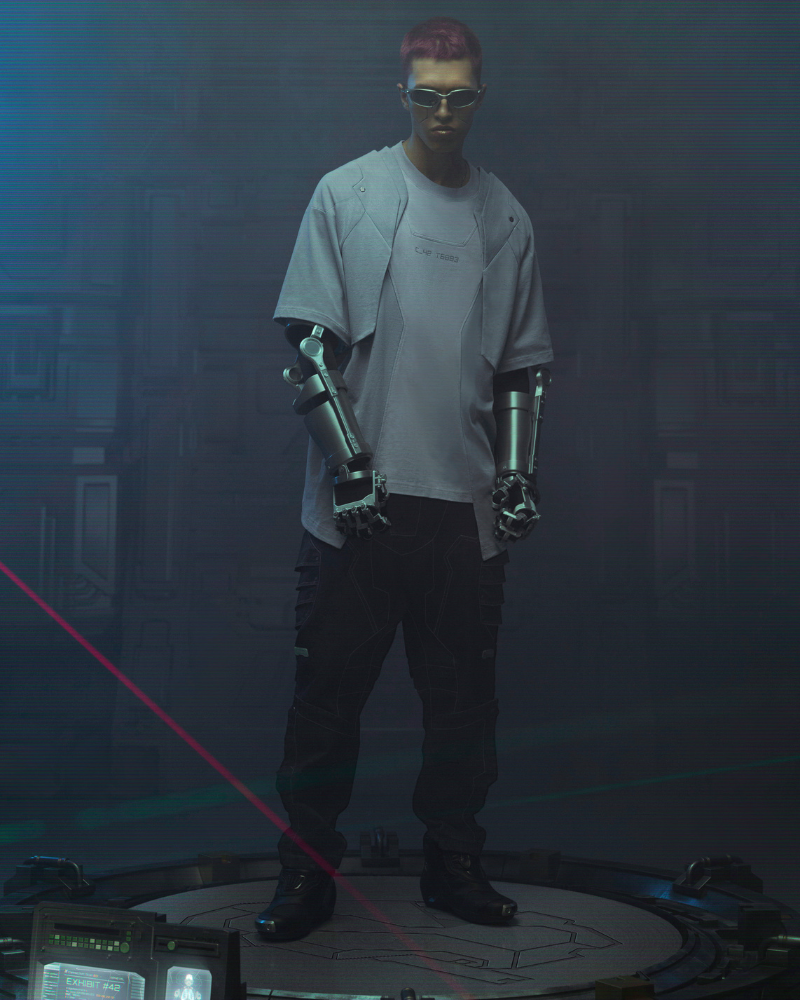 XIPHEVIL Cyberpunk Outfits Mecha T-Shirt