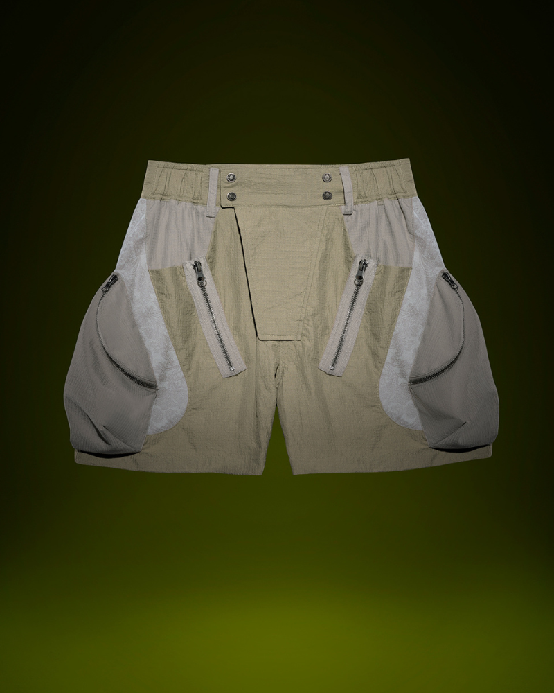 XIPHEVIL Cyberpunk Street-Style Star Arc Cocoon Pocket Shorts - Women