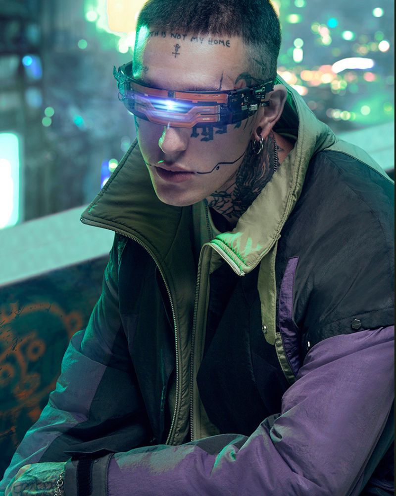 XIPHEVIL Cyberpunk Outfits Exotic Hacker Urban Winter Jacket