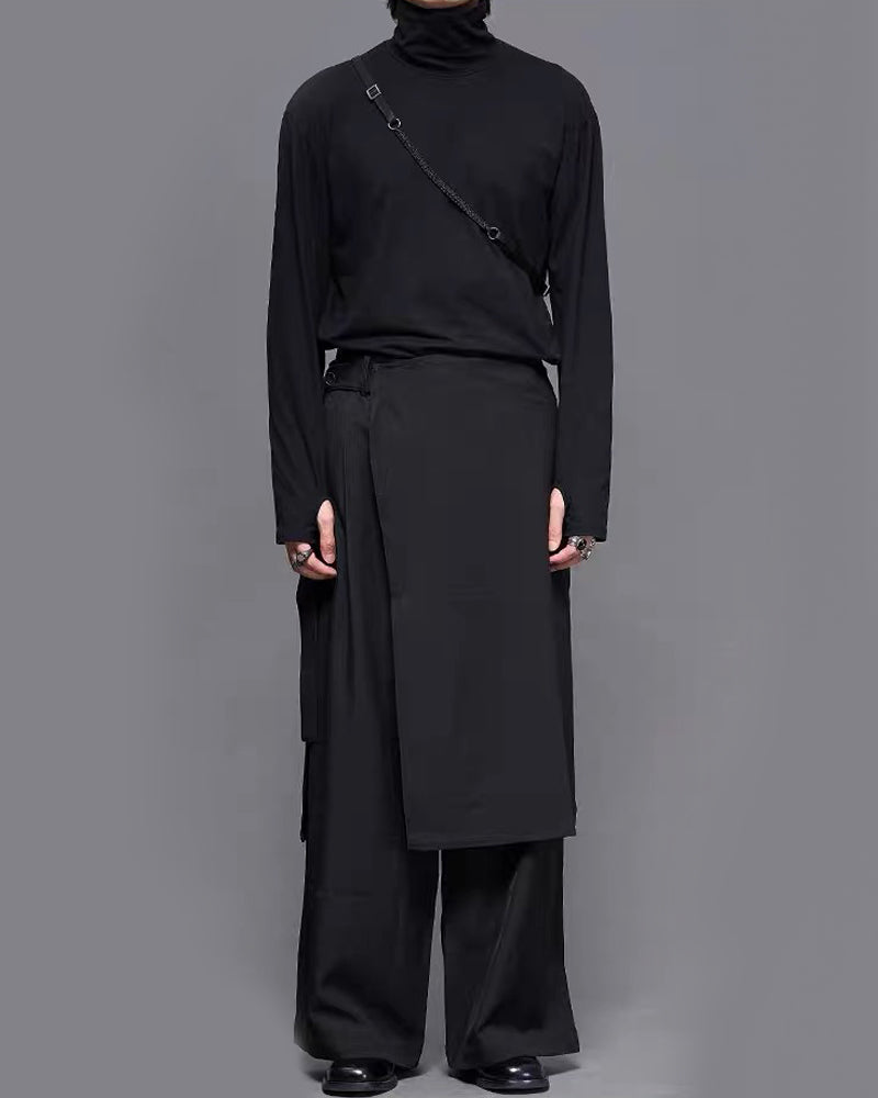 Yamamoto Mock Neck Long-Sleeve T-shirt