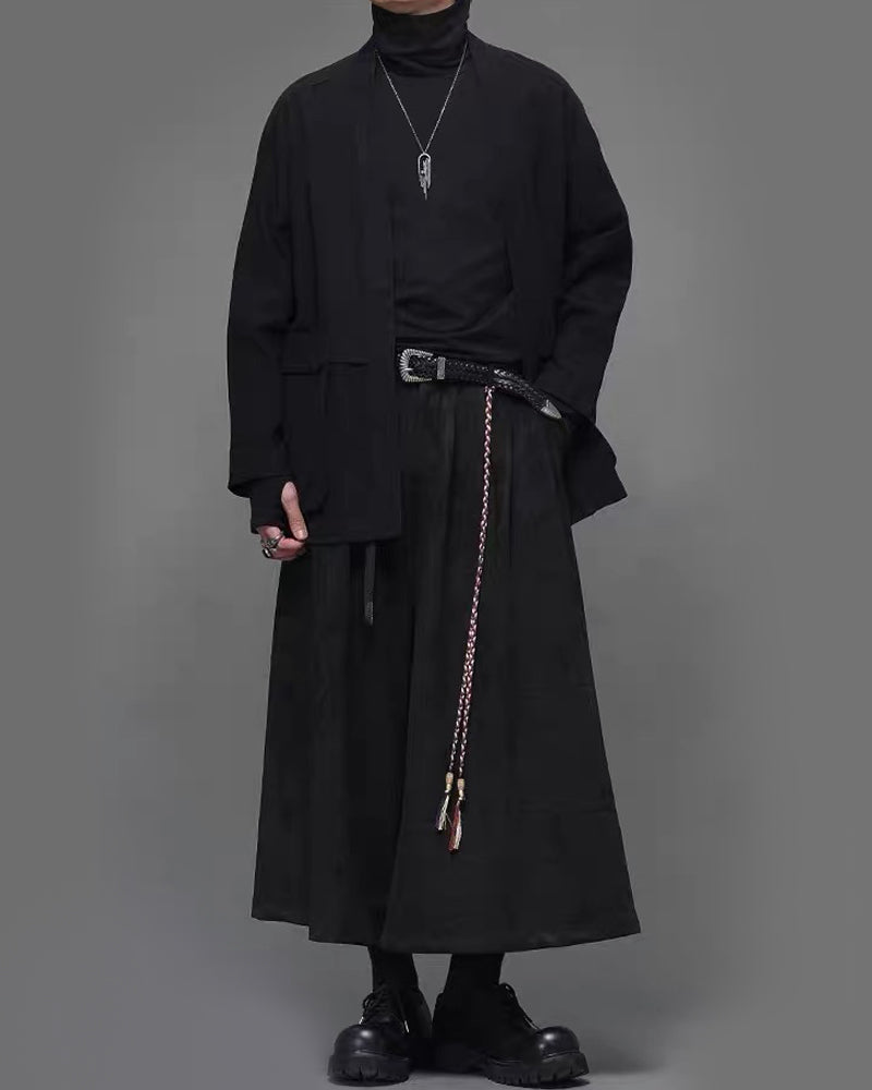 Yamamoto Mock Neck Long-Sleeve T-shirt