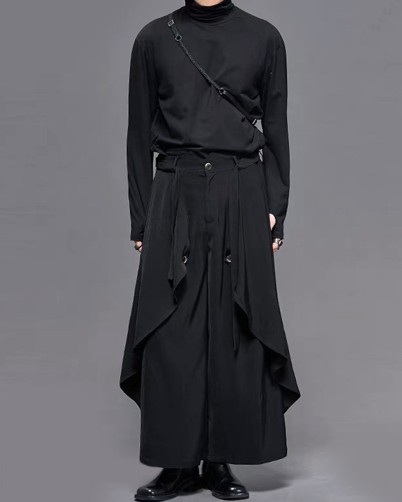 Yamamoto Mock Neck Long-Sleeve T-shirt